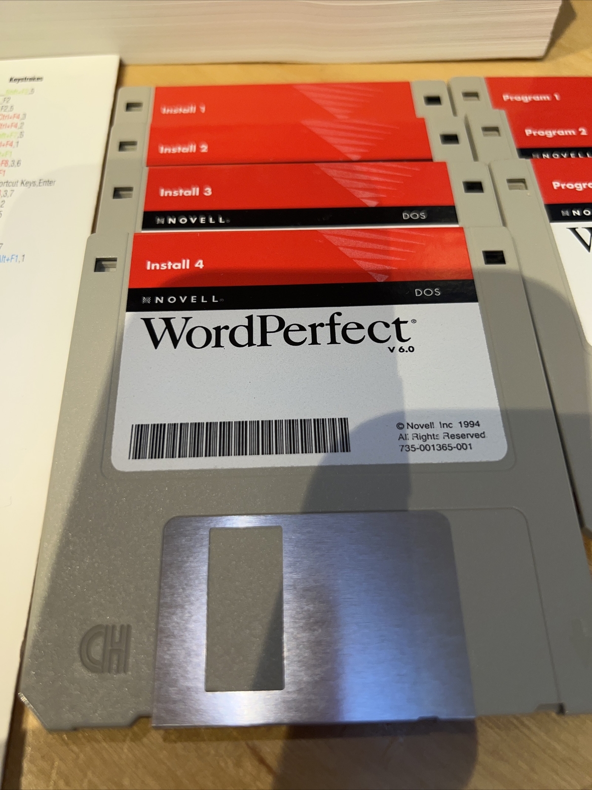 WORD PERFECT V 6.0 For DOS Education 3.5″ HD Diskettes Manuals With Box