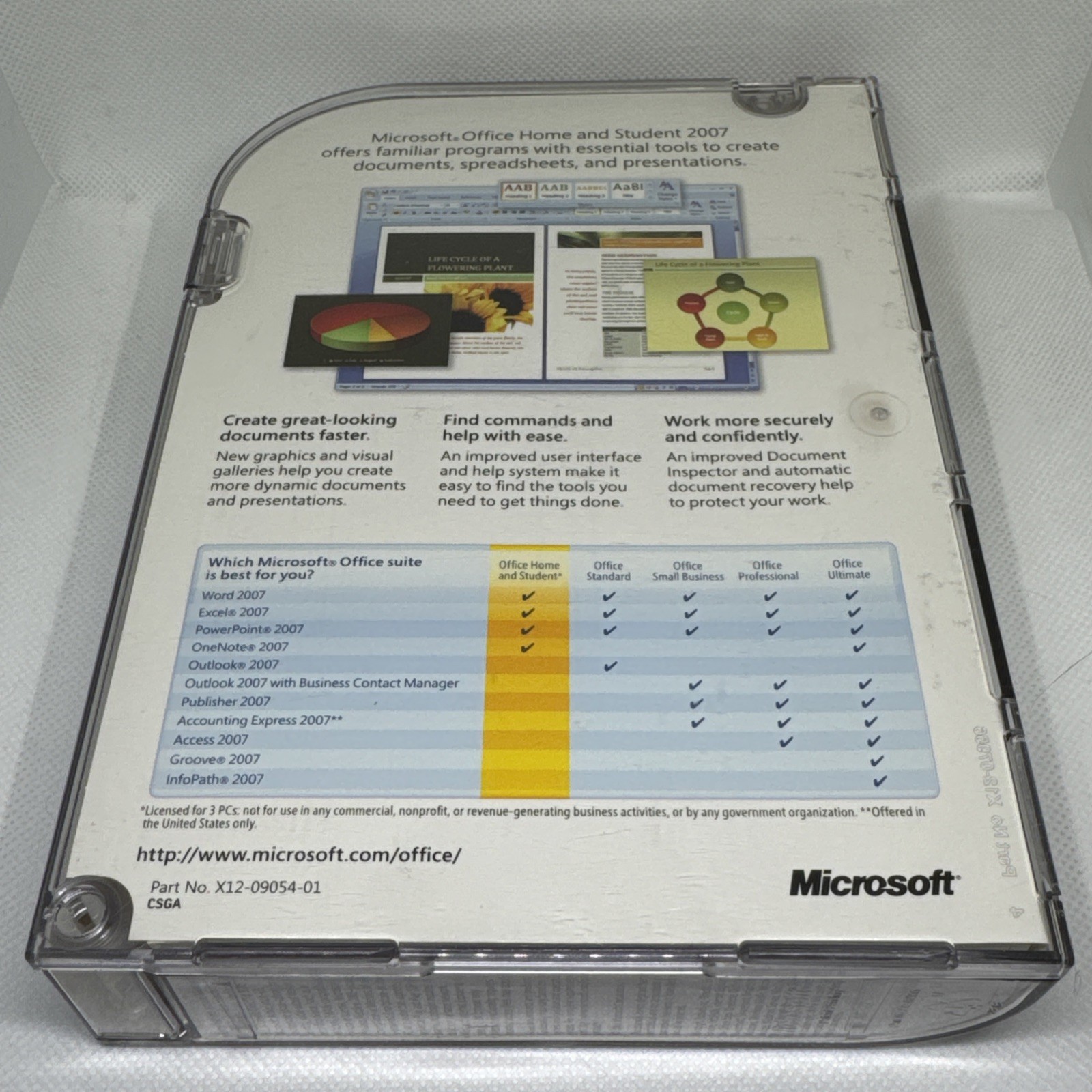Microsoft Office Home and Student 2007 Win32 (used)