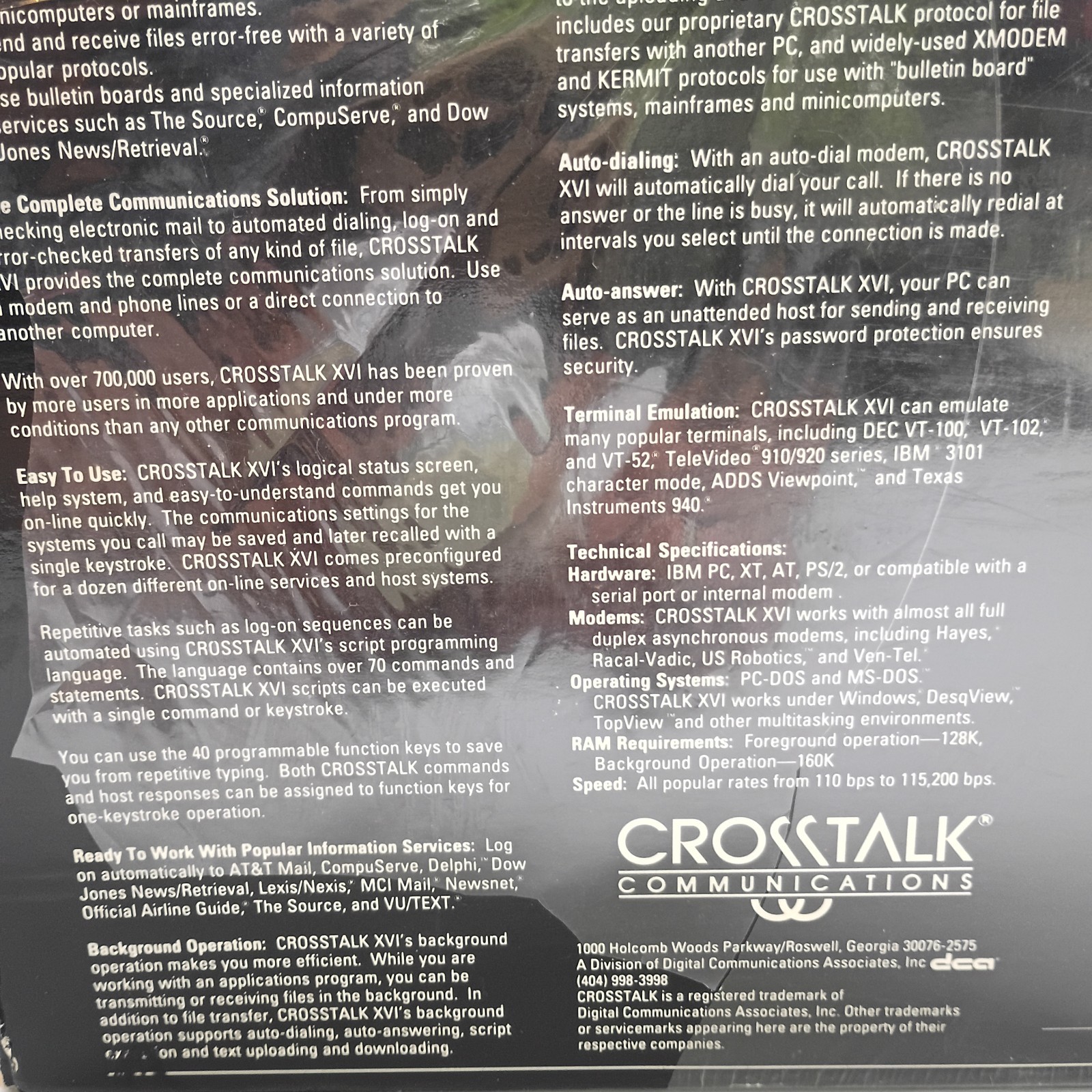 Crosstalk XVI Data Communication Software, 3.5″ Disks For IBM Vintage NOS Sealed