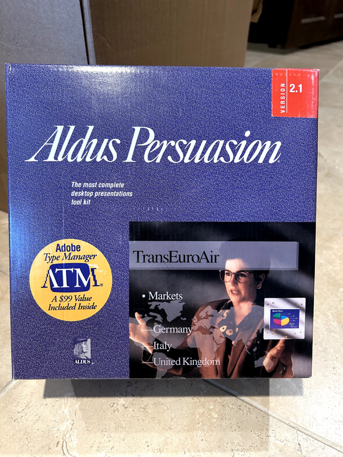 Aldus Persuasion Version 2.1 desktop presentation for Windows Vintage