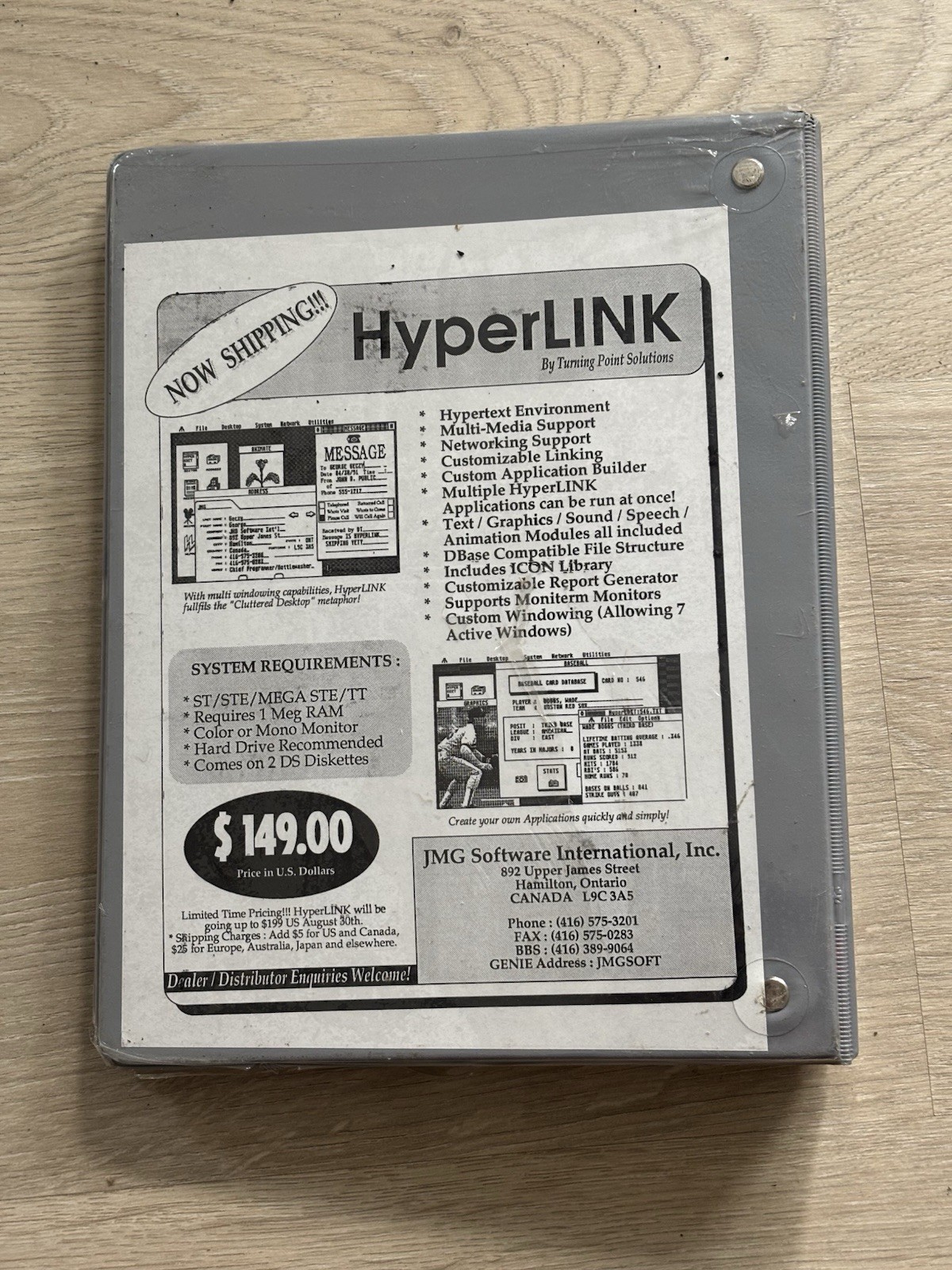 NEW HYPERLINK VER. 2.0 Atari 520/1040 ST/STE NIB Aplication Gererator SEALED
