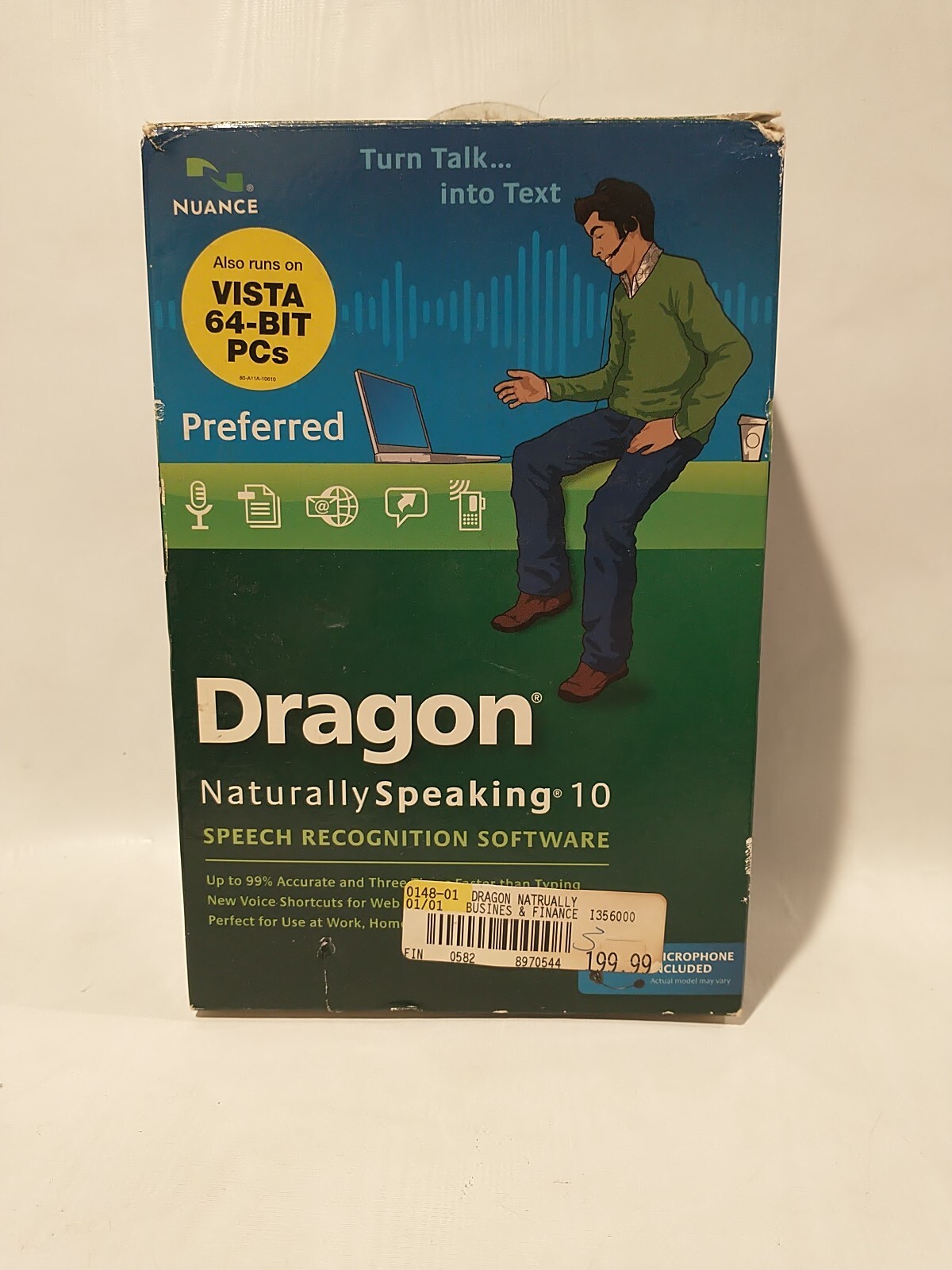 NUANCE DRAGON NATURALLY SPEAKING PREFERRED 10 SPEECH RECOGNITION SOFTWARE-NUANCE