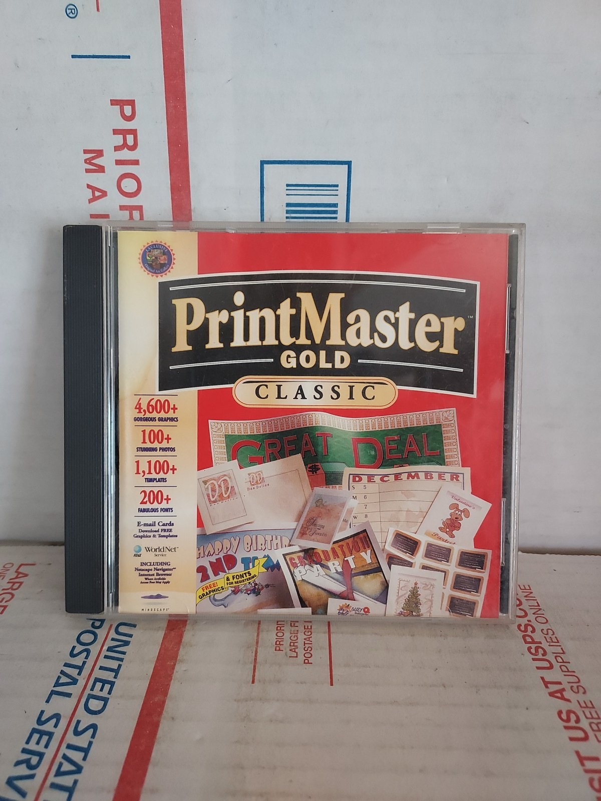 Vintage 1997 PrintMaster Gold Bonus Pack Version 4.0 Software Good Used – #173