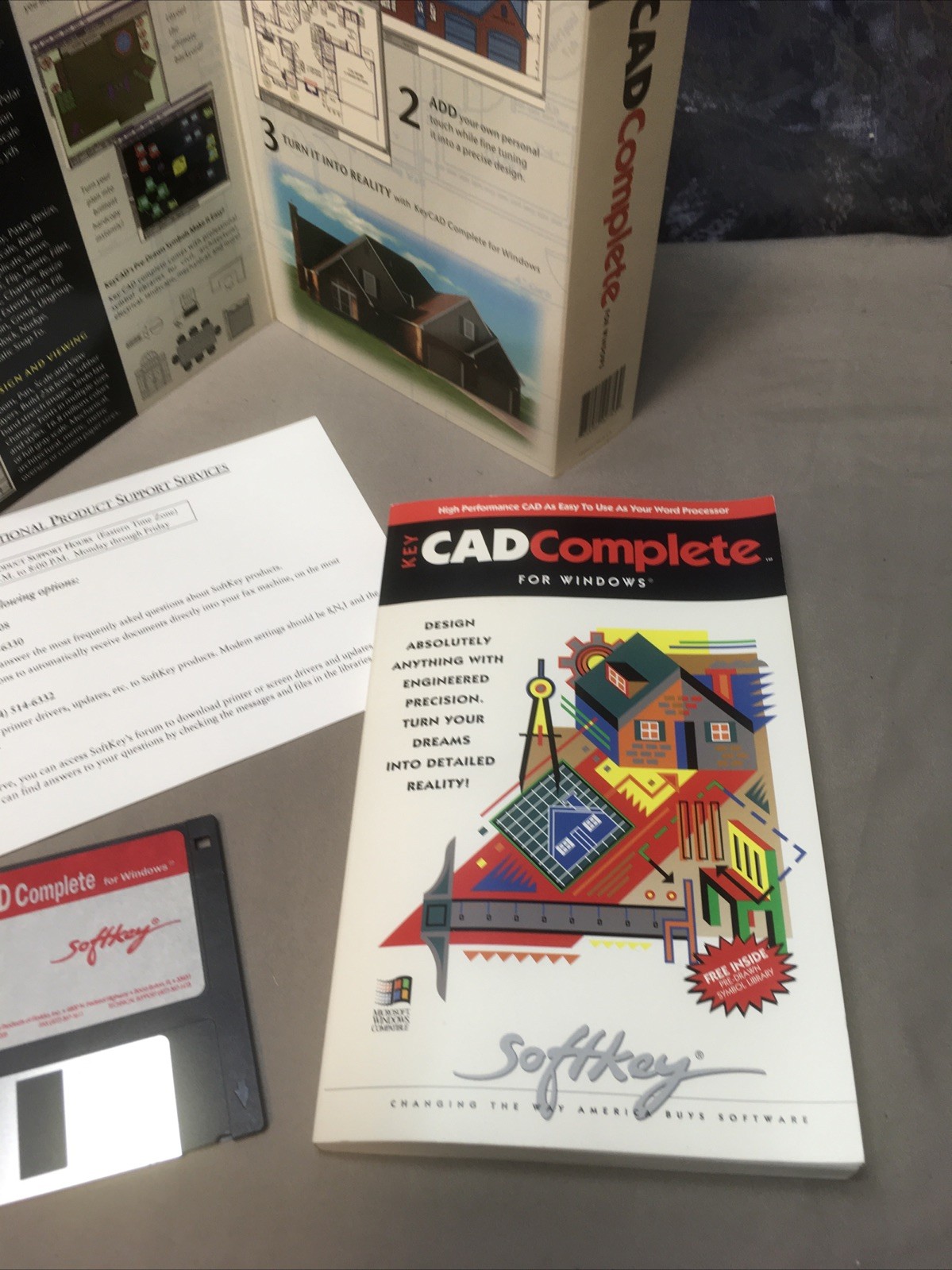 Key CAD Complete Manual Windows Design Instruction Software DIY Building 3.5”