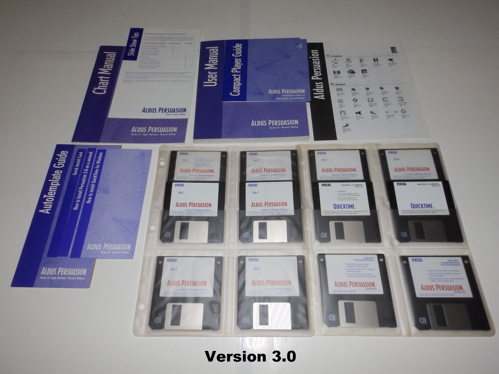 Vintage Software – Aldus Persuasion for Windows, versions 2.0, 2.1, and 3.0