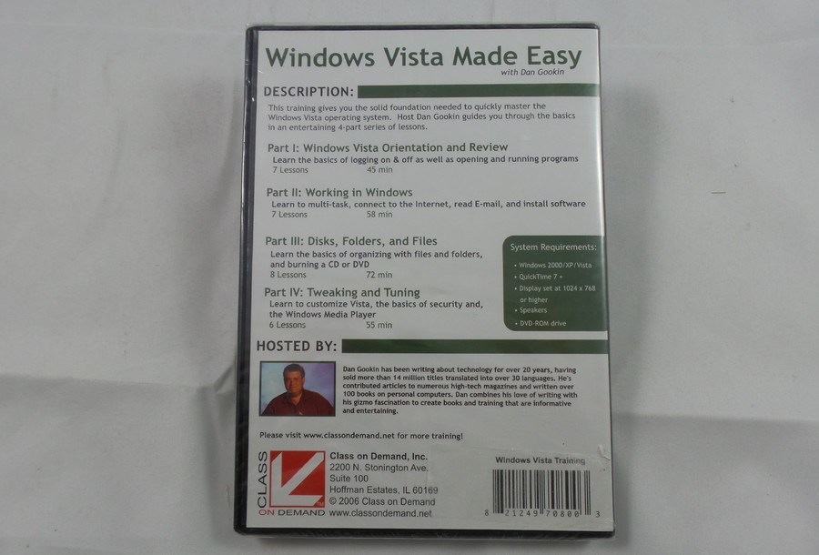 Calss On Demand: Windows Vista Made Easy with Dan Gookin [NTSC DVD]