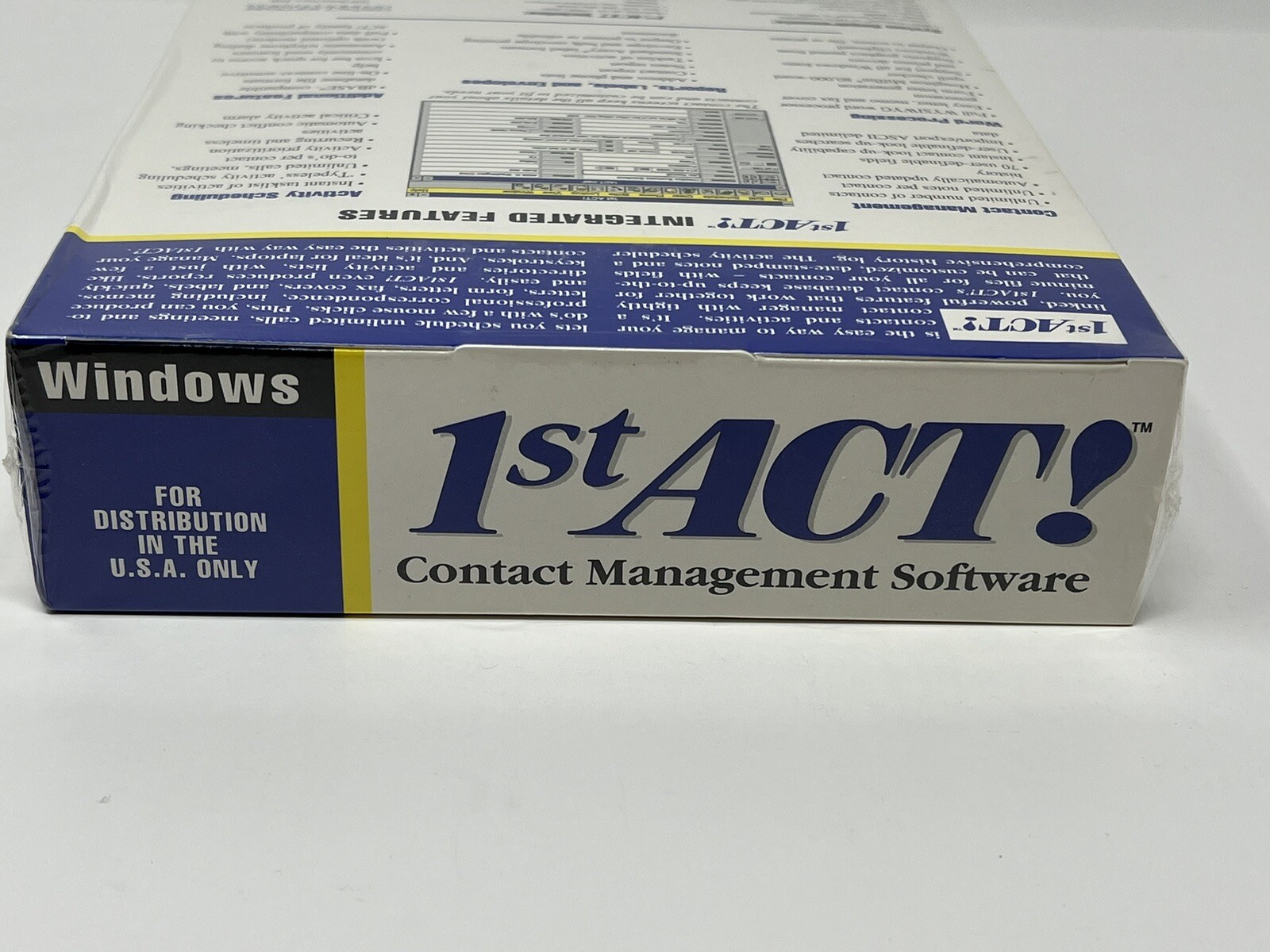 1st ACT! Contact Management Software for Windows 1992 Vintage New Sealed