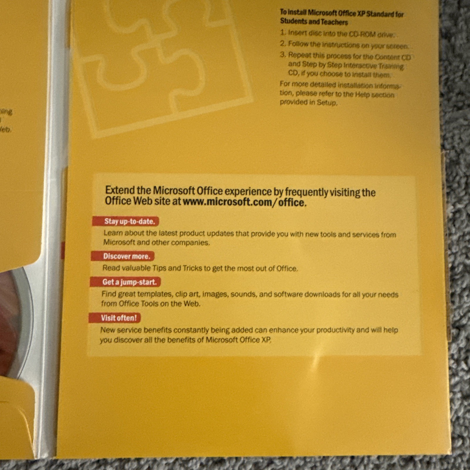 Microsoft Office Xp Standard For Students And Teachers 2002 Version for Windows