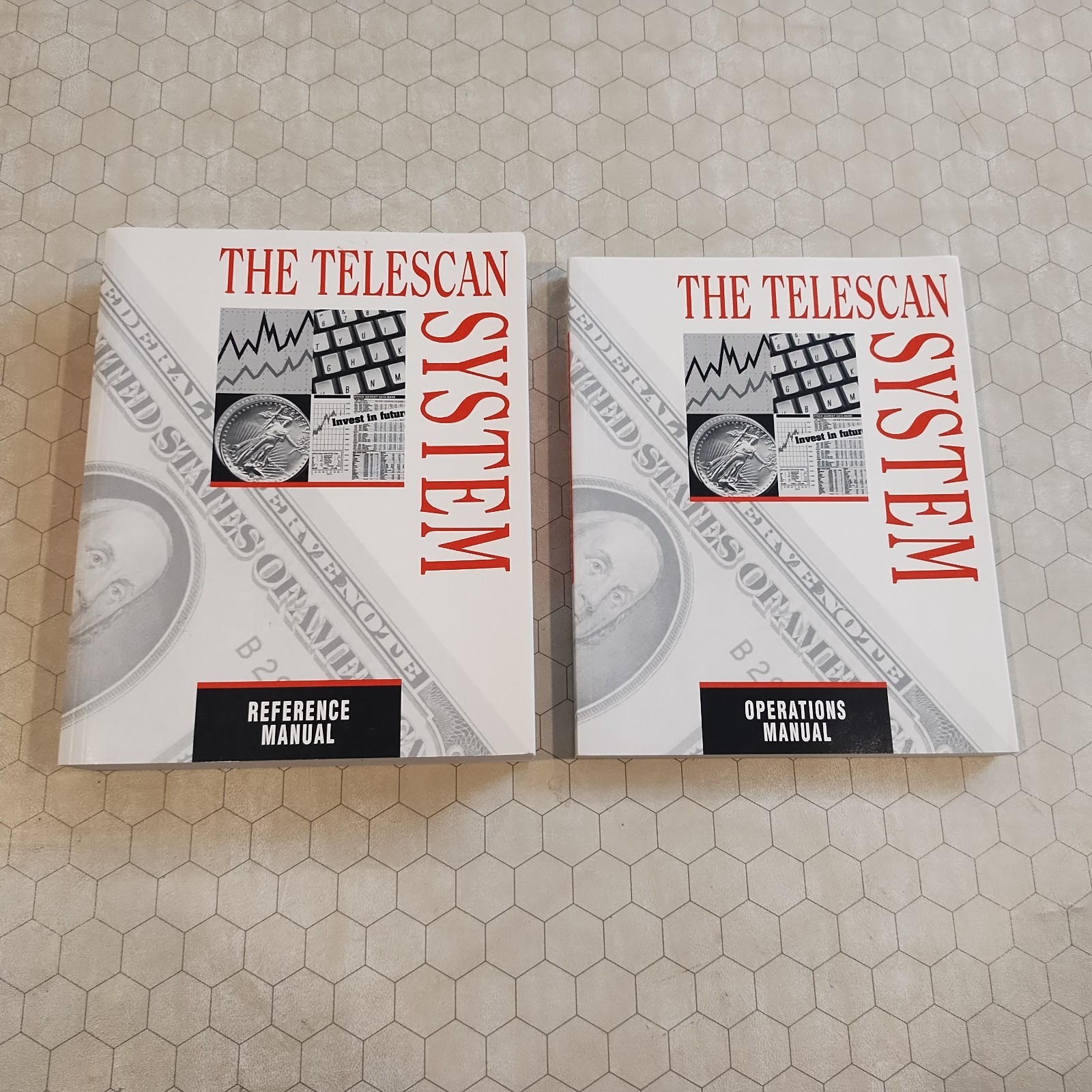The Telescan System, IBM/PC DOS, stock market research/analysis, 1993, no disks
