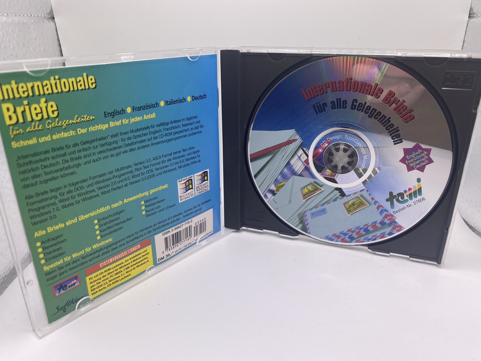 ‘Internationale Briefe’ Letters For All Occasions German Software Windows 95