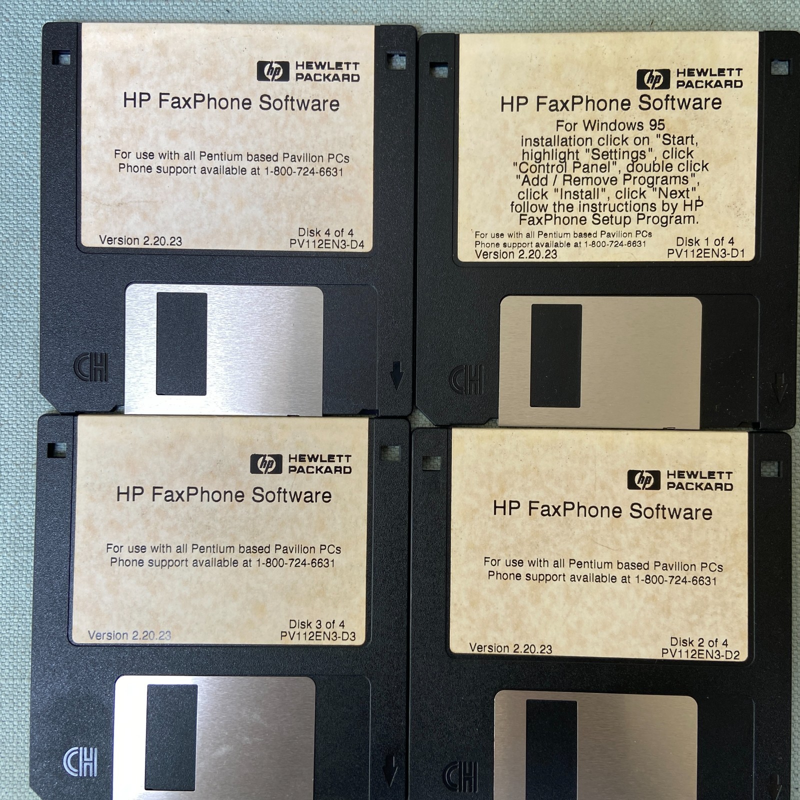 Software Lot 3.5” HP FaxPhone BocaModem Test Drive Internet Office Quicklink Coa