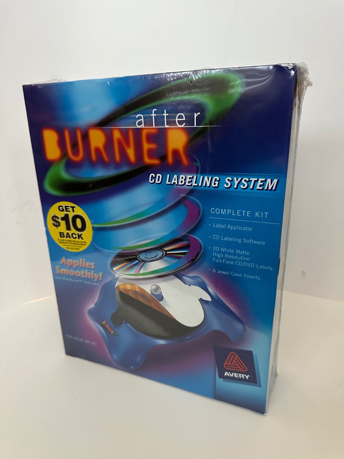 After Burner CD Labeling System PC CD-ROM Software Program 2001 Avery