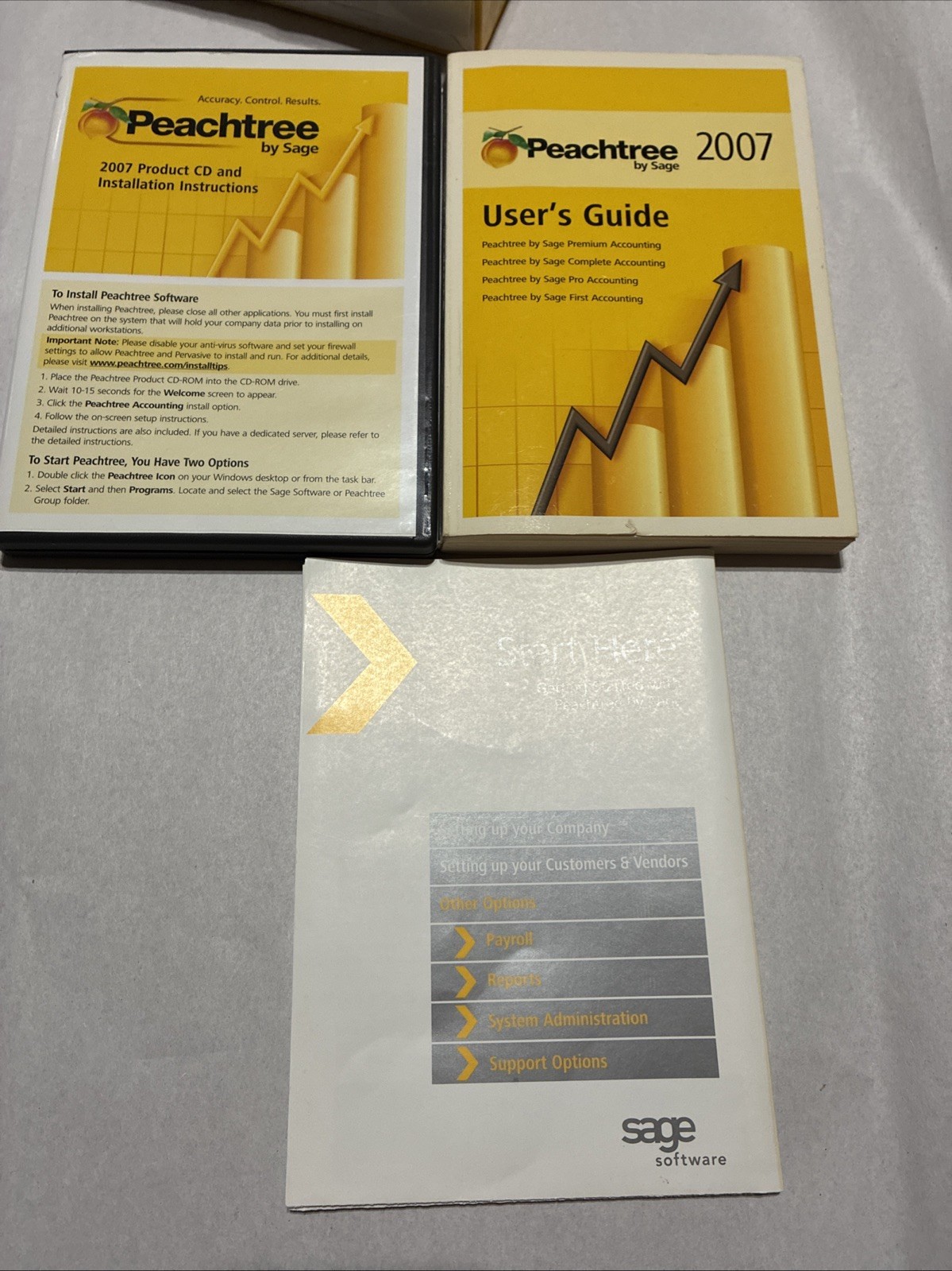 Sage Peachtree Complete Accounting 2007 & ACT Windows Computer Software 90’s
