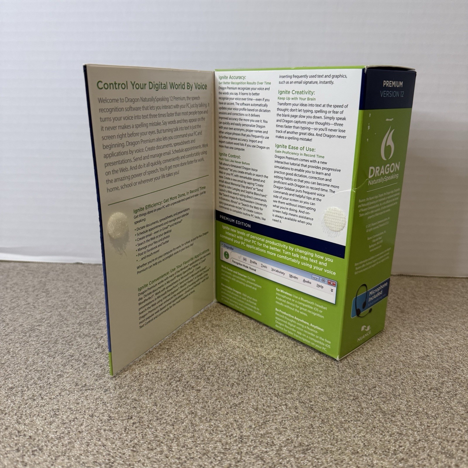 Dragon Naturally Speaking Premium Edition Speech Recognition Software Version 12
