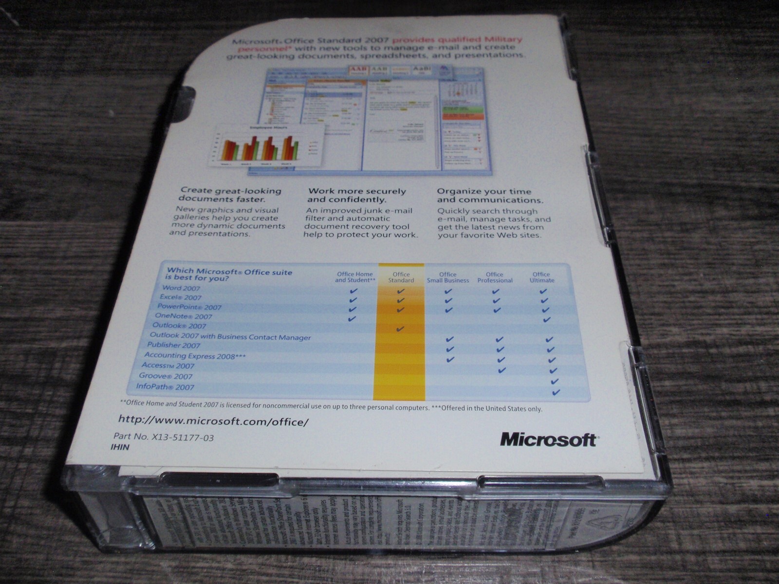 Microsoft Office Standard 2007 PC CD-ROM Full Ver. Word Excel PowerPoint Outlook