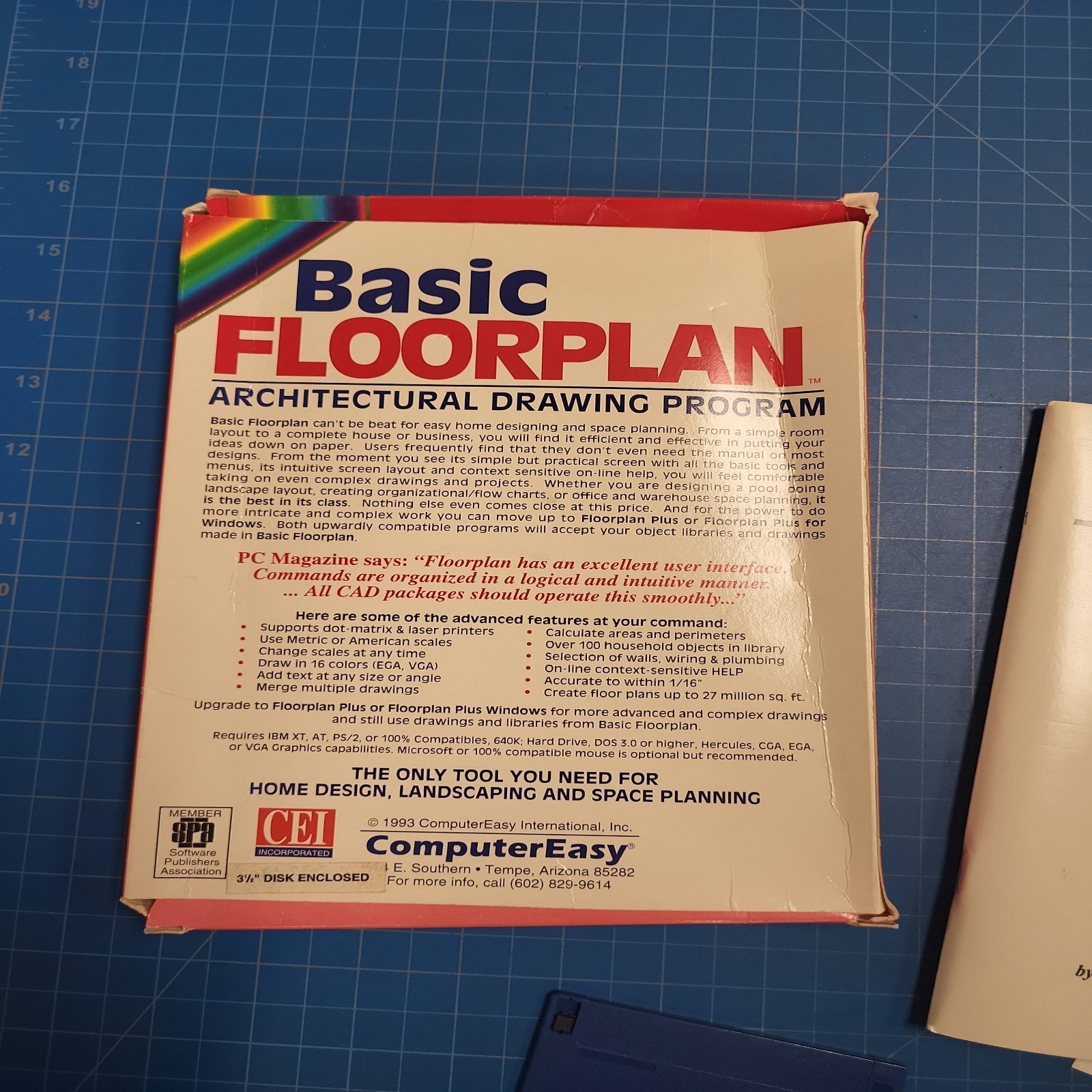 Vintage 1993 Basic Floorplan Architectural Drawing Program IBM PC DOS 3.5″ Disk