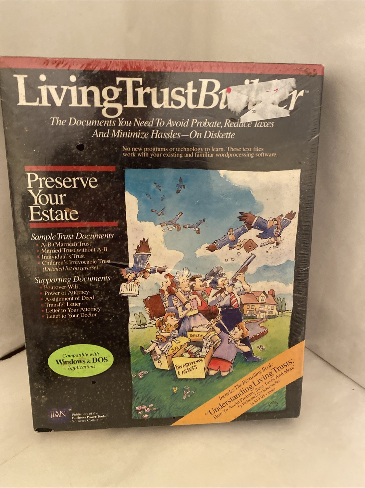 Living Trust Builder PC Version Estate Planning Software NEW Sealed DOS Windows