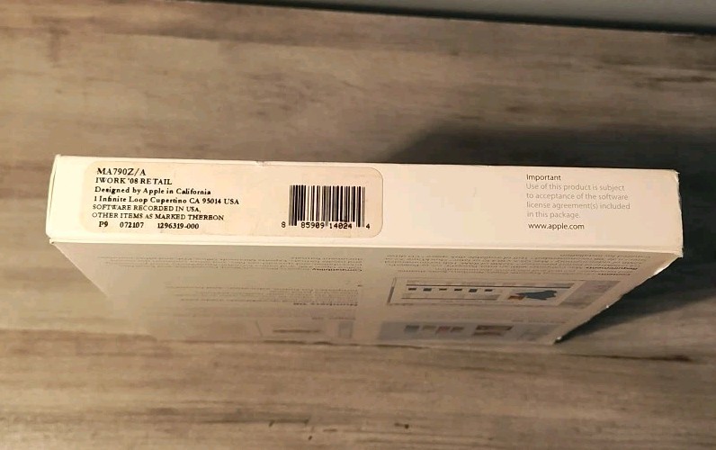 Apple iWork 08 For Mac, Excellent Condition, See Photos