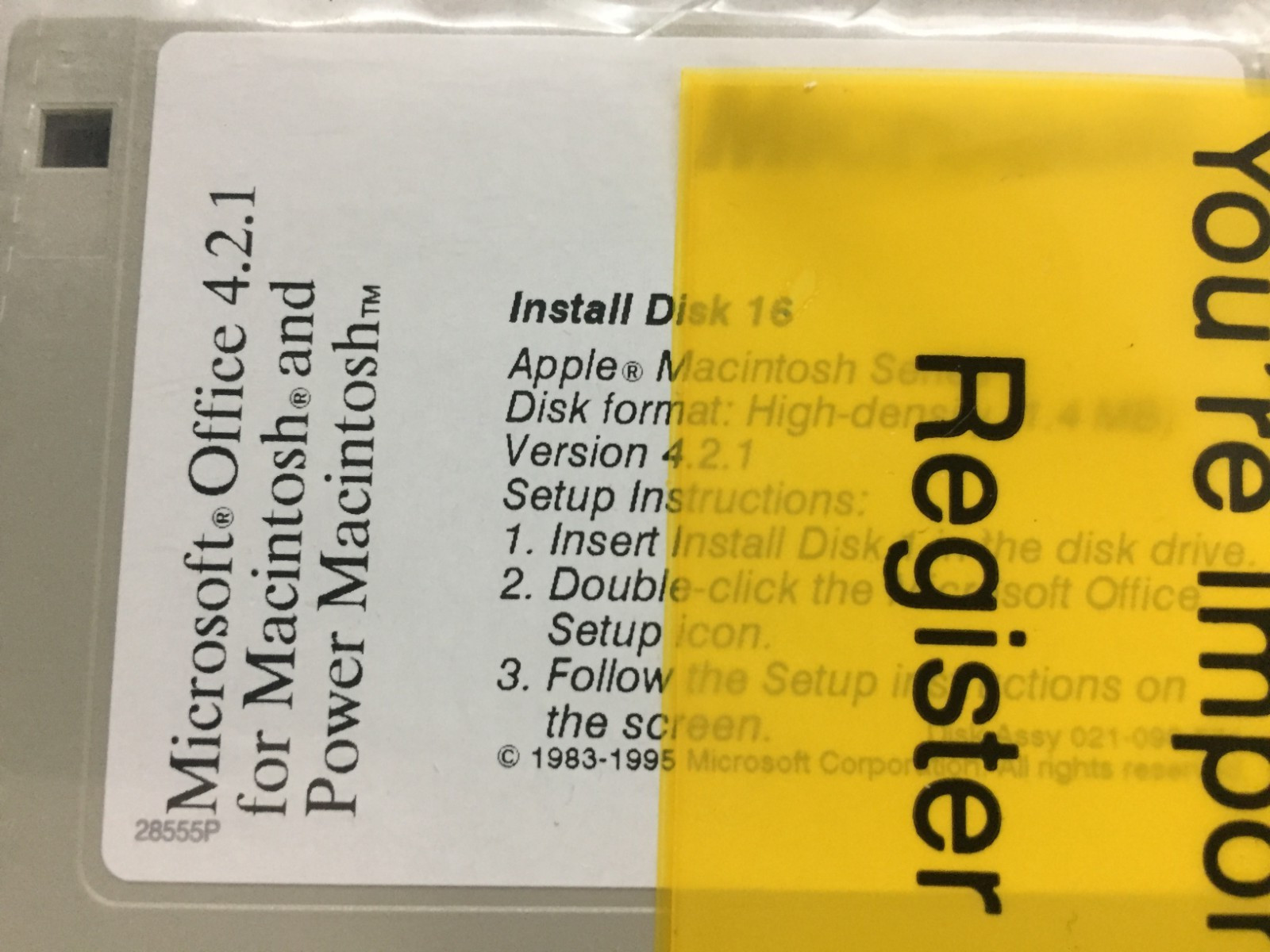 Unopened Microsoft Office 4.2.1 Apple Power Macintosh 34 disks , 1995