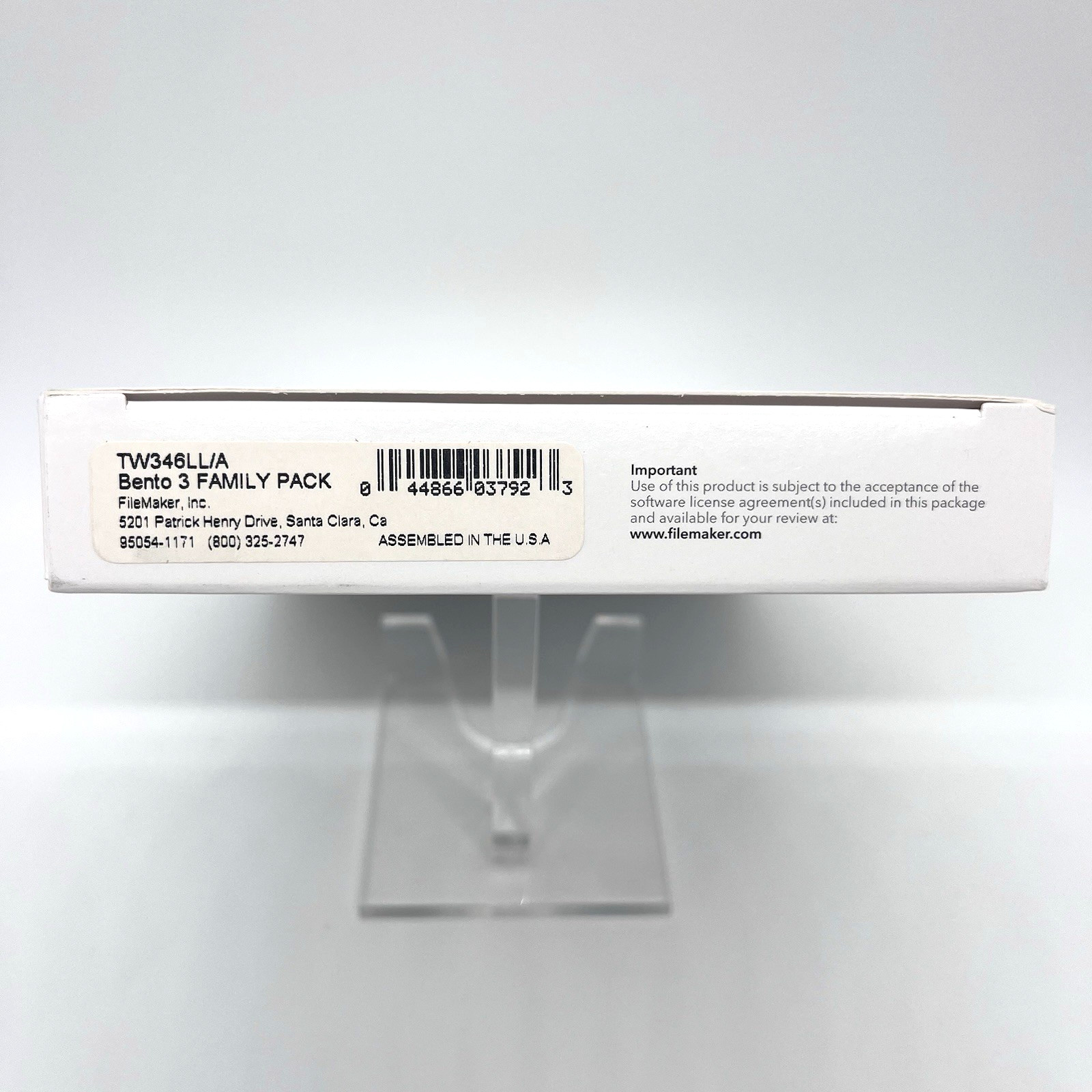 Bento 3 by FileMaker Family Pack Mac Retail Box CD w Serial Keys – TW346LL/A