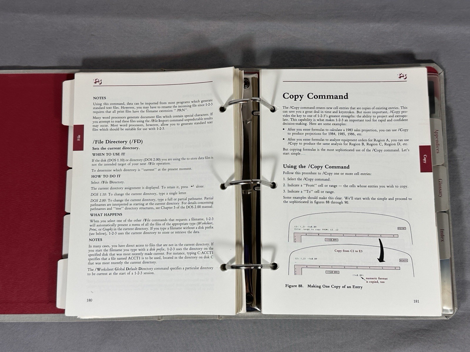 Vintage Lotus 1-2-3 Release 1A User Manual Binder with Floppy Disks IBM XT PC