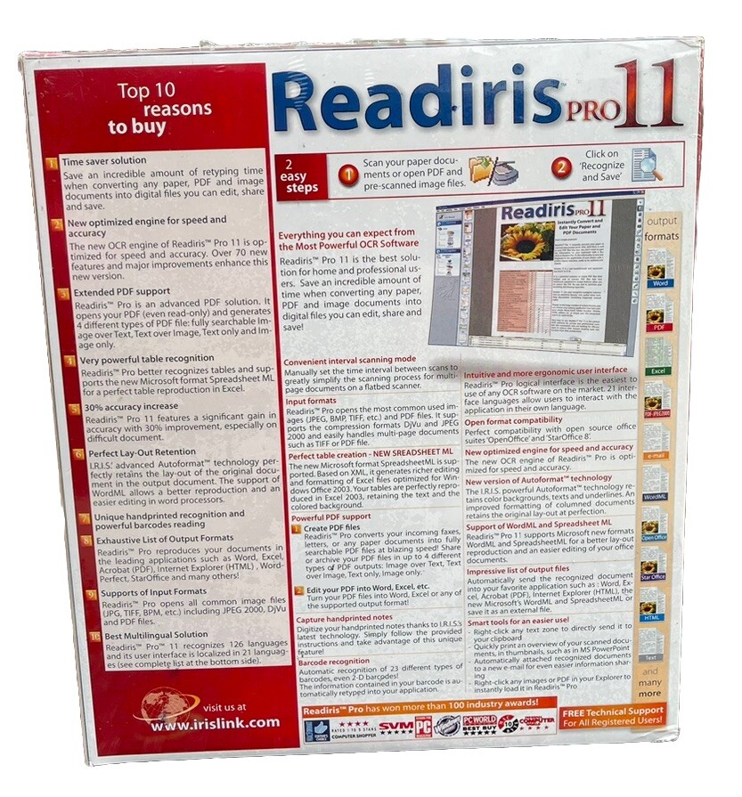 Iris Scan Convert Share Readiris Pro 11