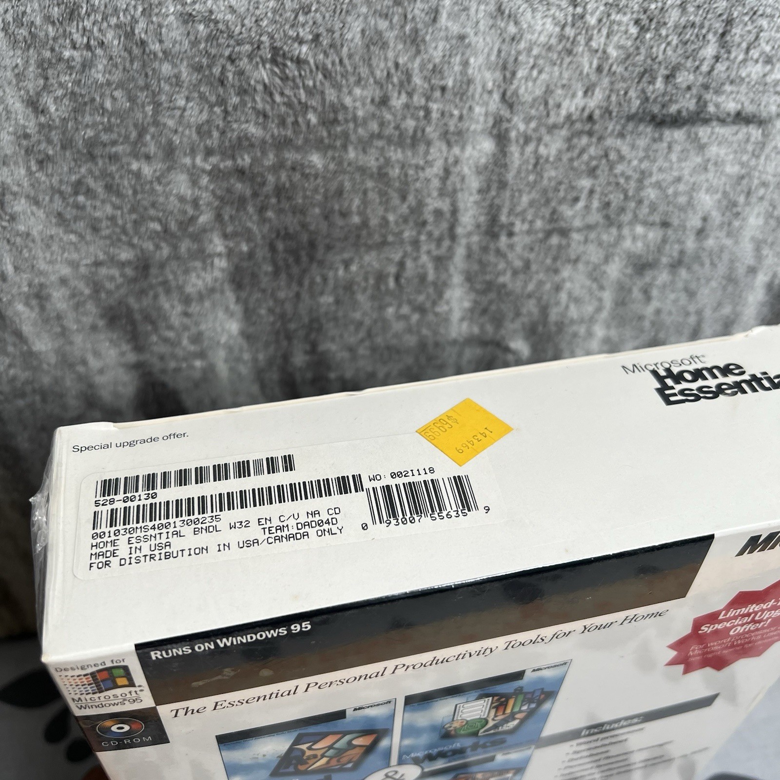 New Sealed Microsoft Home Essentials Designed for Windows 95 CD-ROM In Box