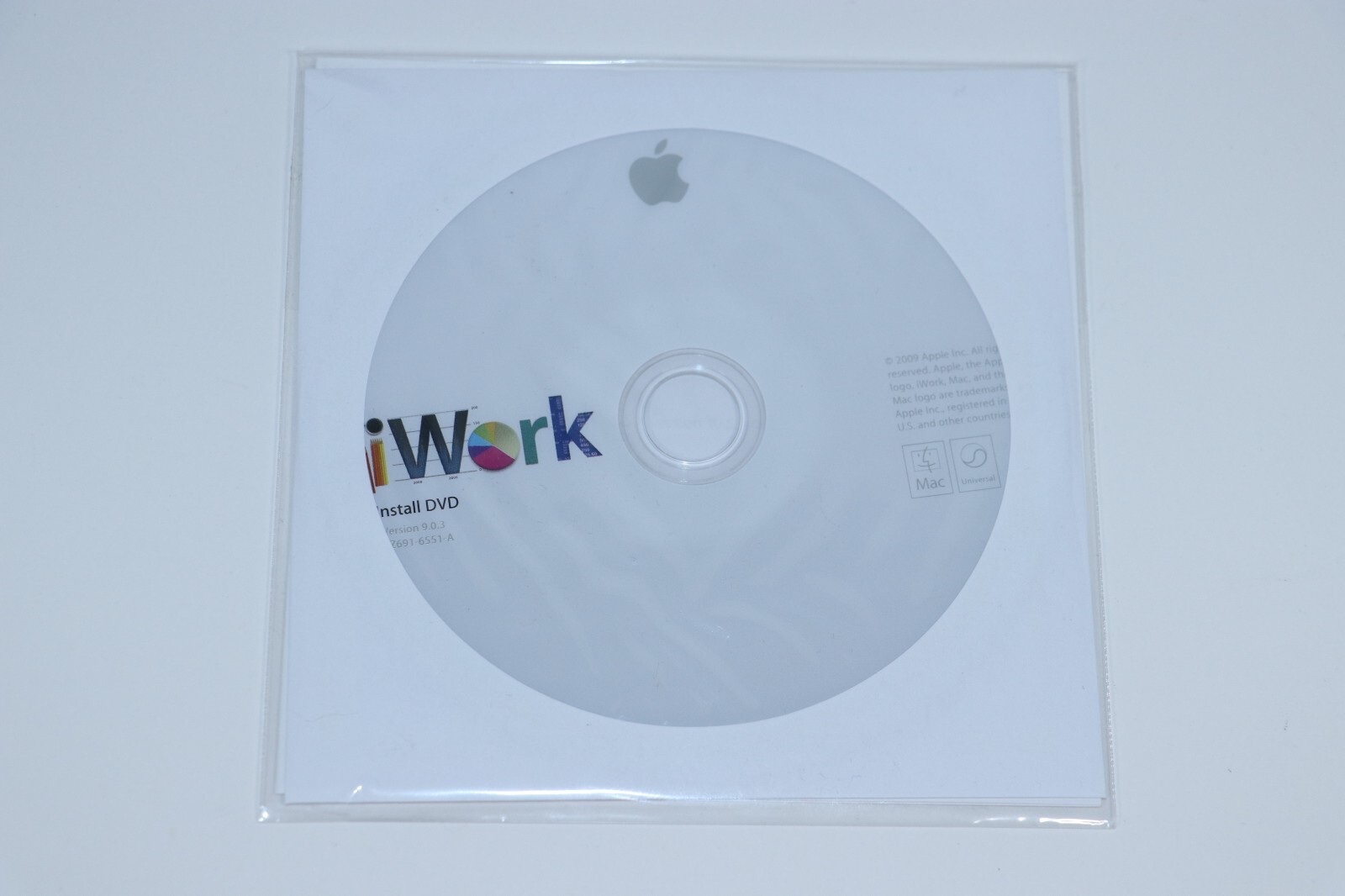 9.0.3 iWork 9.0 Macintosh Mac Install Software DVD Disc Pages Numbers Keynote