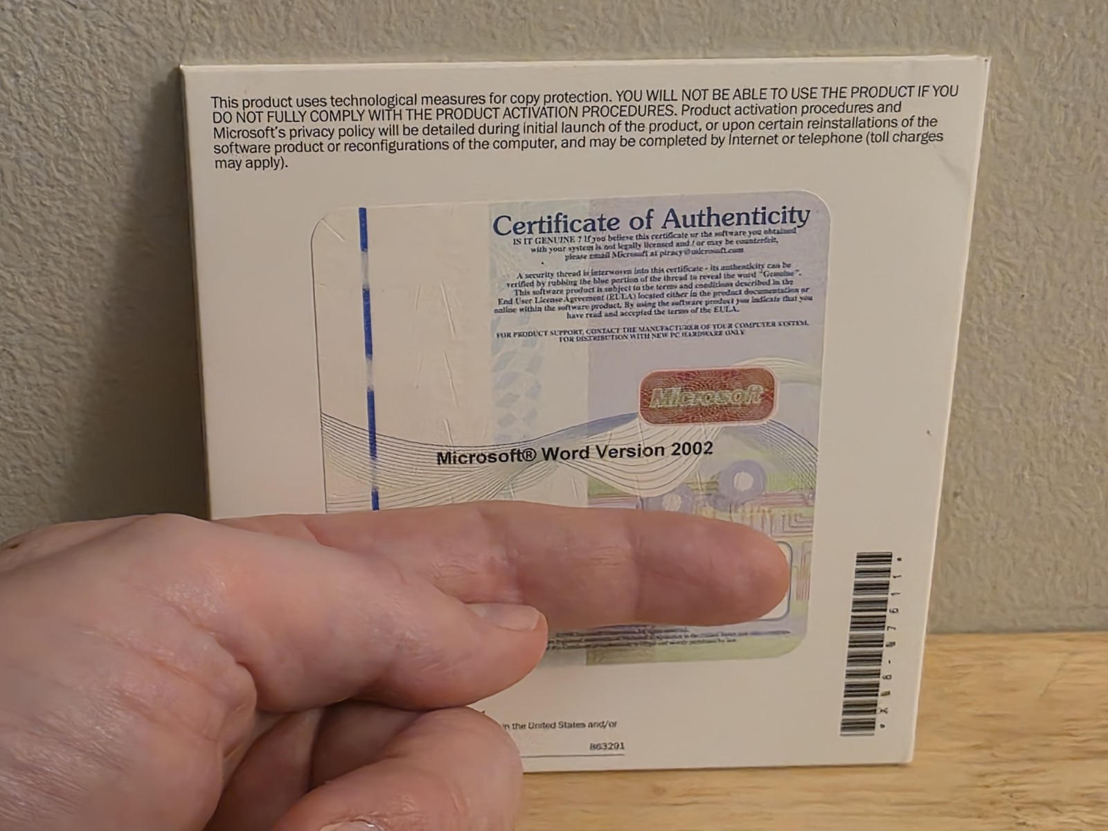 Sony Microsoft WORD 2002 DISC WITH CODE VERY GOOD CONDITION