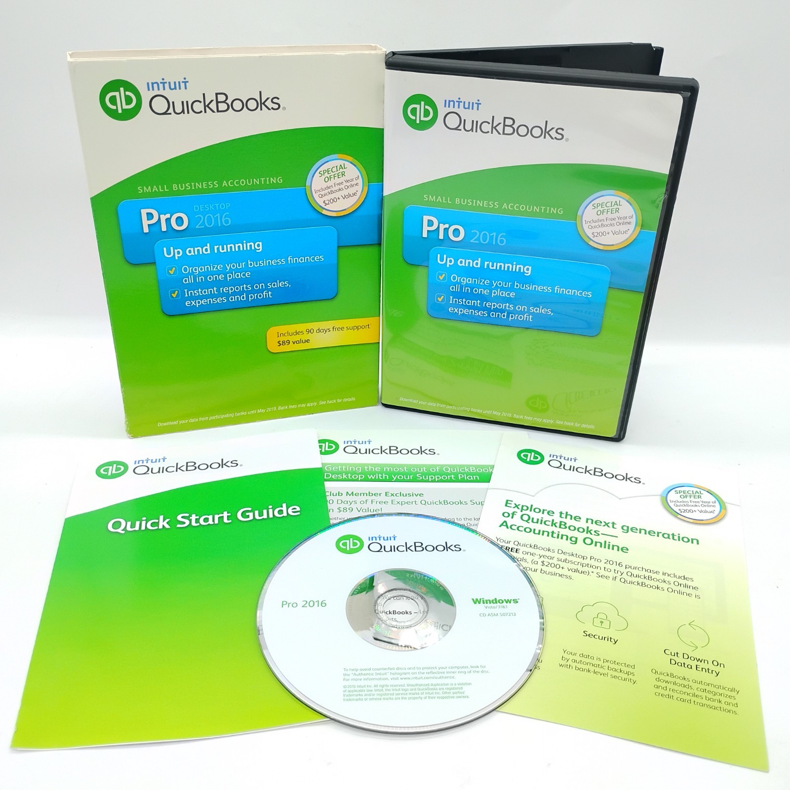 QuickBooks Desktop Pro 2016 for Windows PC w/ License Code, Genuine Authentic
