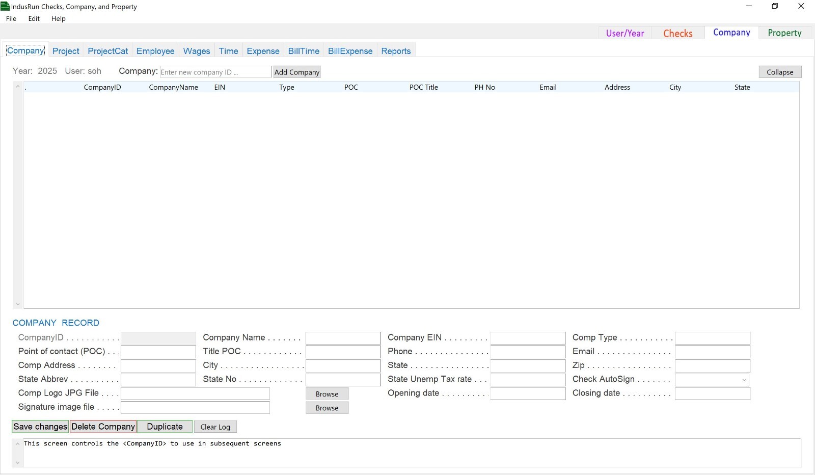 IndusRun check printing software Windows + free manage companies and properties