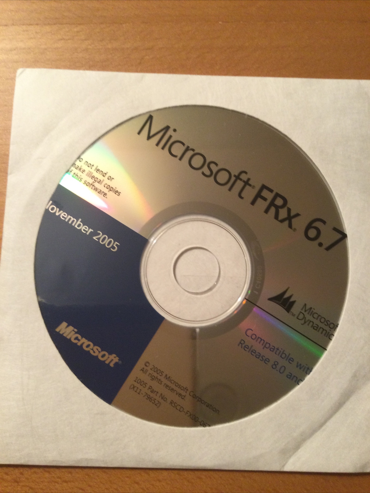 NEW Microsoft FRx 6.7 for Microsoft Dynamics CD. Never Used
