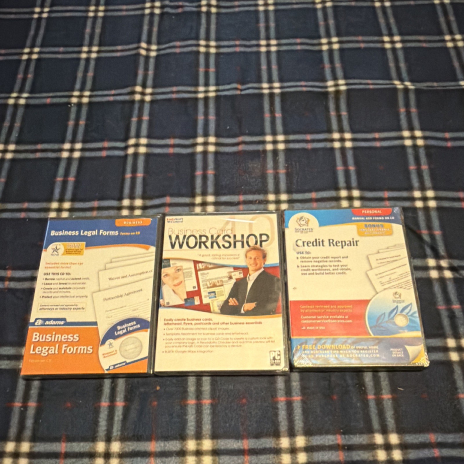Lot of vintage business software – credit repair, legal forks and business cards