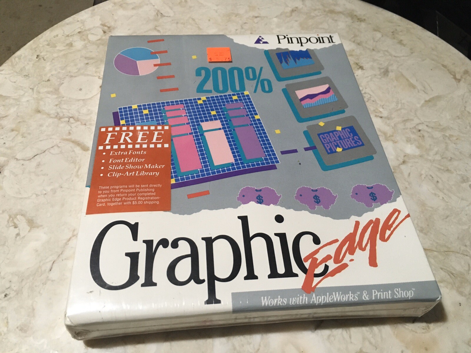 Software for Macintosh II ,and IIGS Graphic Edge by Pinpoint Sealed