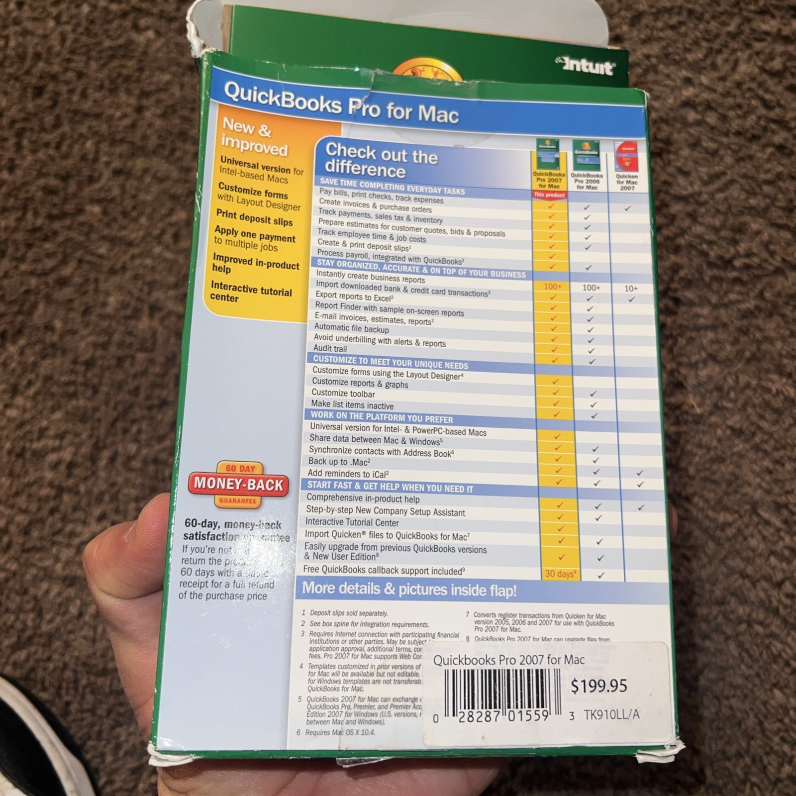 Quickbooks Mac 2007 Cd Only Includes Box Booklet And Cd