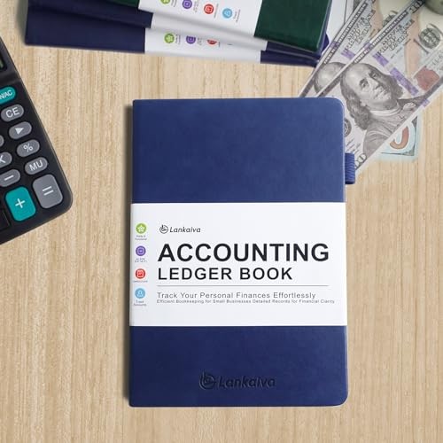 Accounting Ledger Book – Ledger Books Bookkeeping for Personal & Navy Blue