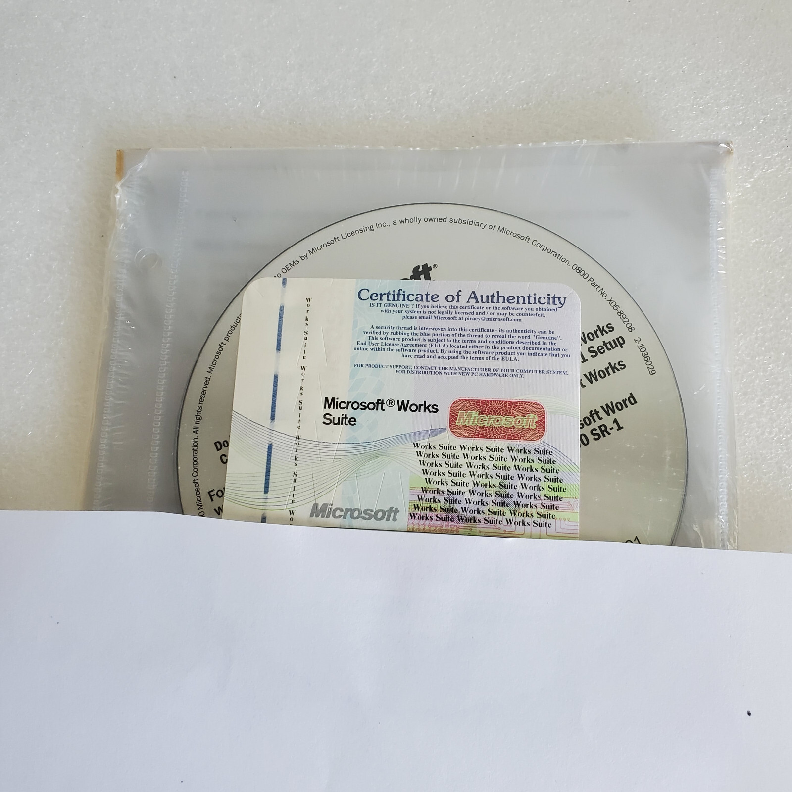 Vintage Microsoft Works Suite 2001 CD Set of 6 Factory Sealed with COA