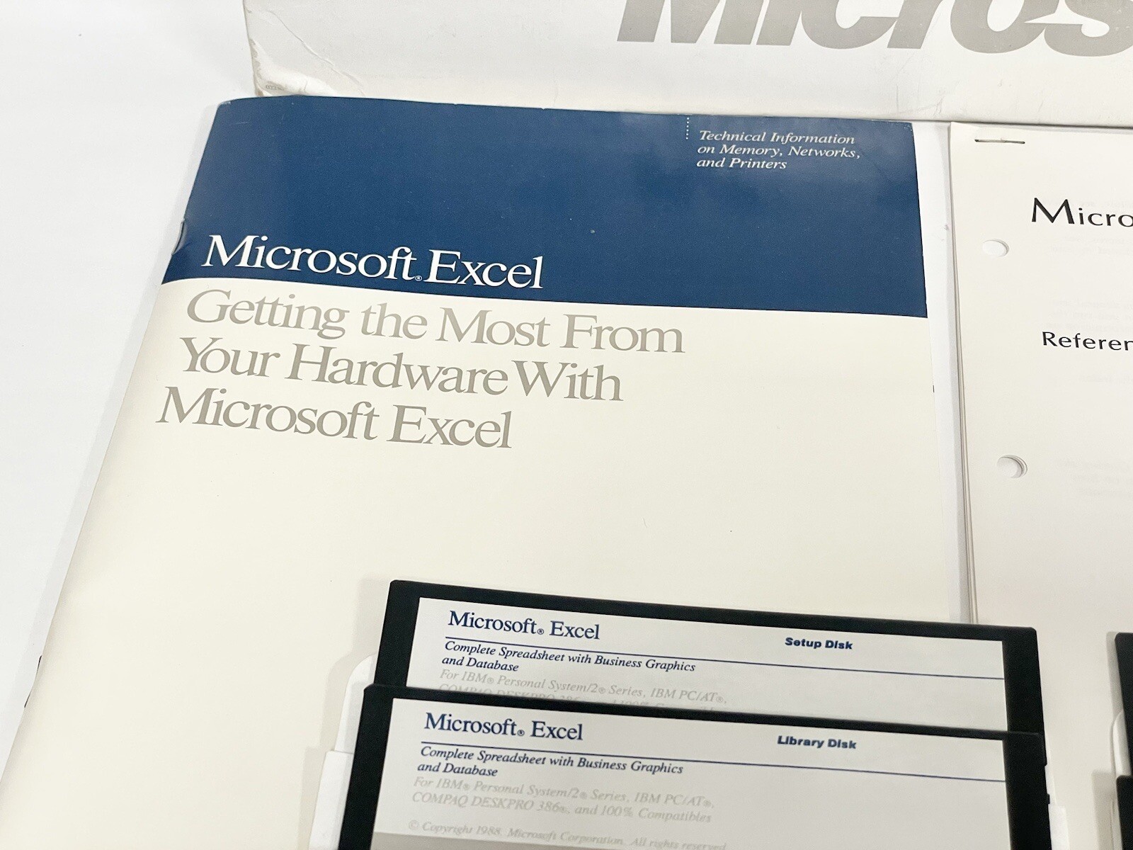RARE Microsoft Excel Version 2.10 for IBM Personal System/2 + Inserts