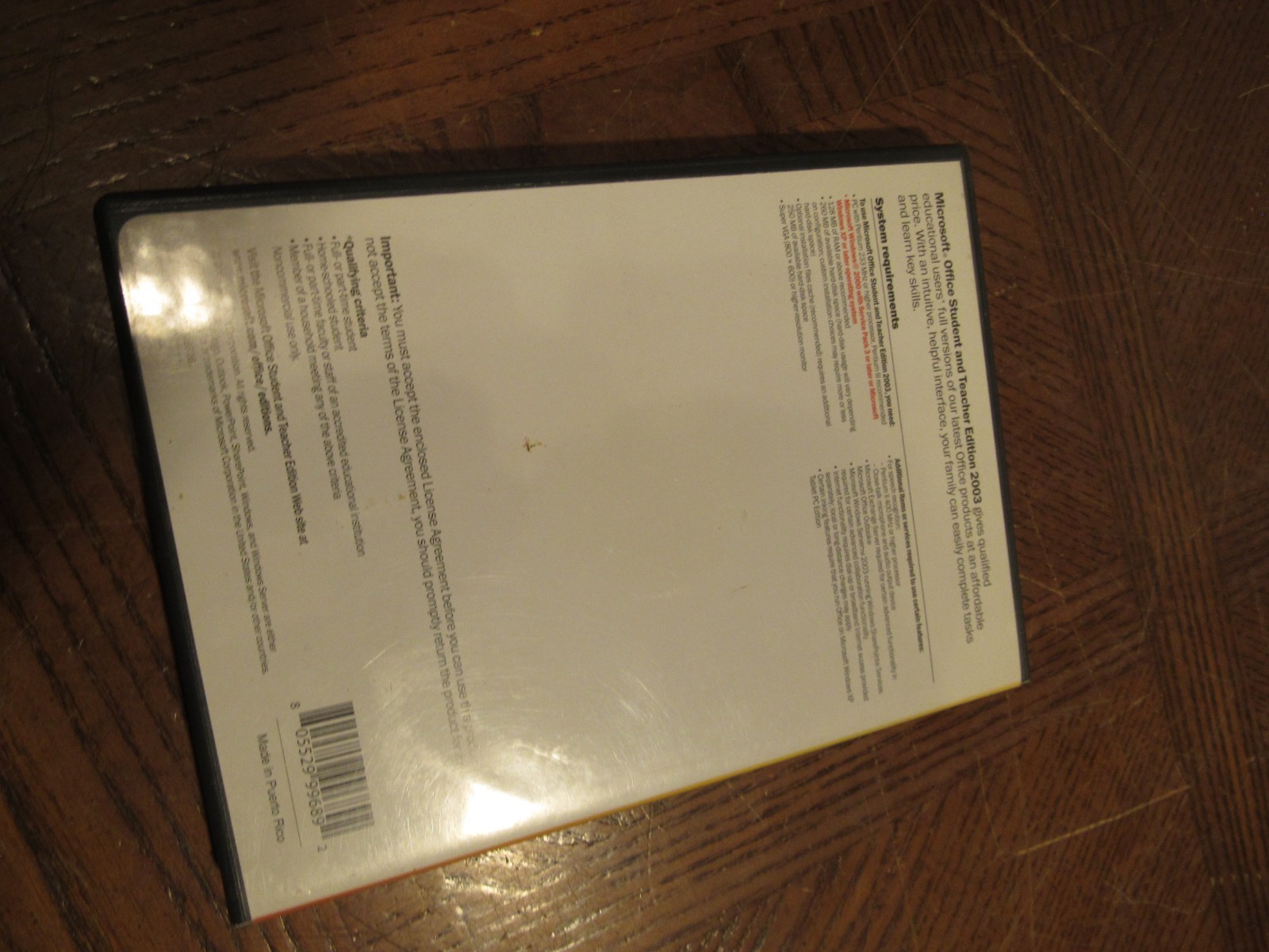 Microsoft Office Student and Teacher Edition 2003 Word Excel With Key OEM