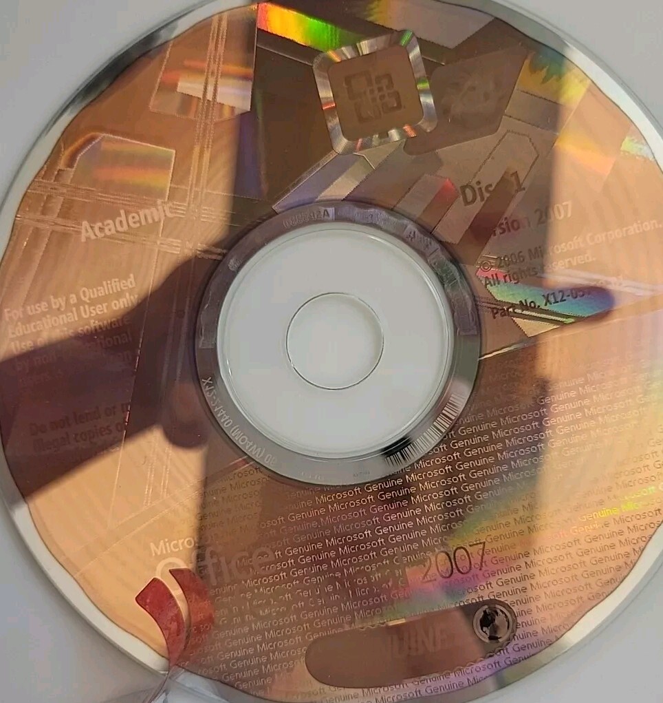 MS Office Pro 2007 Upgrade For Academic Use Only Used 2 Disks