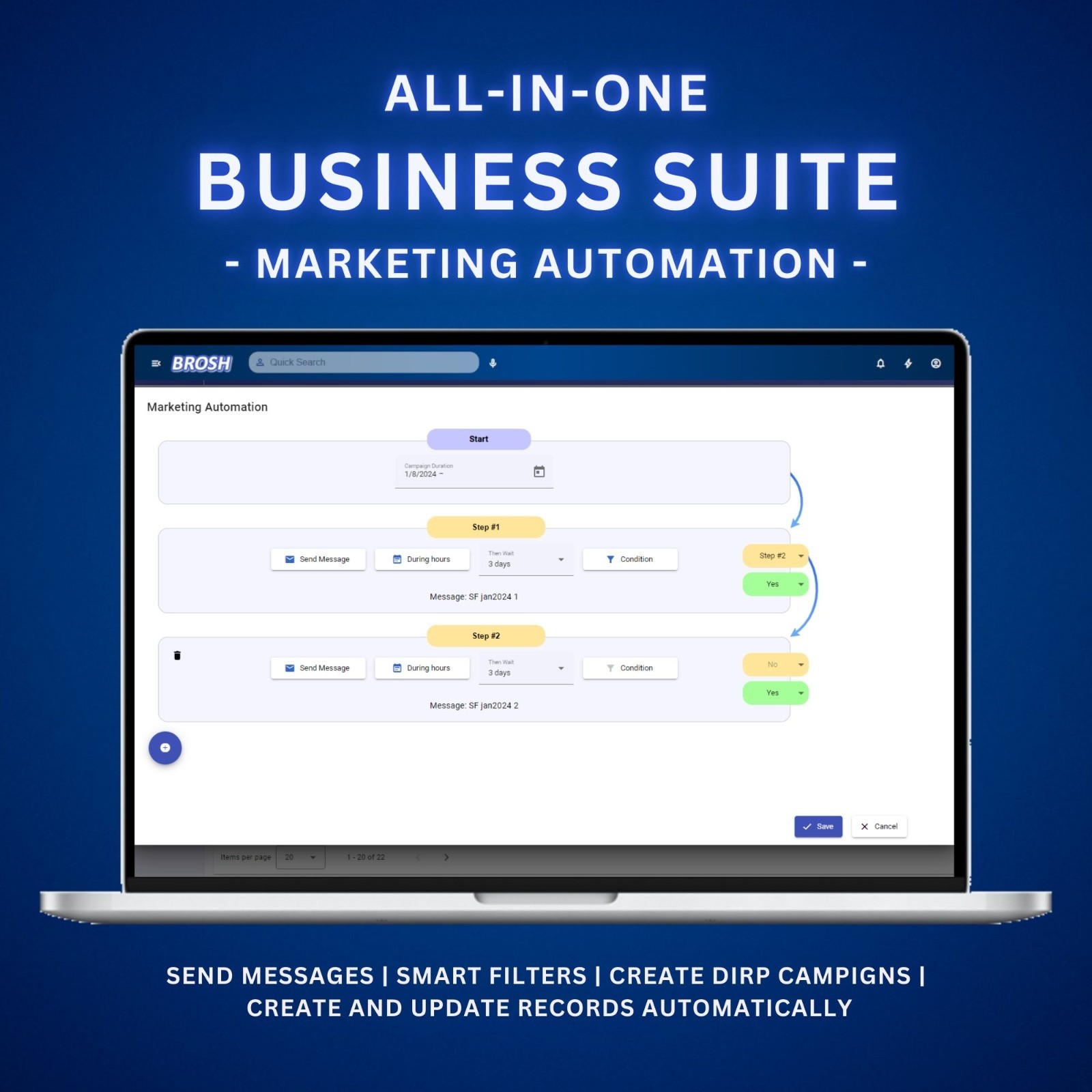 BROSH CRM – the #1 unified sales and marketing automation platform for SMB!