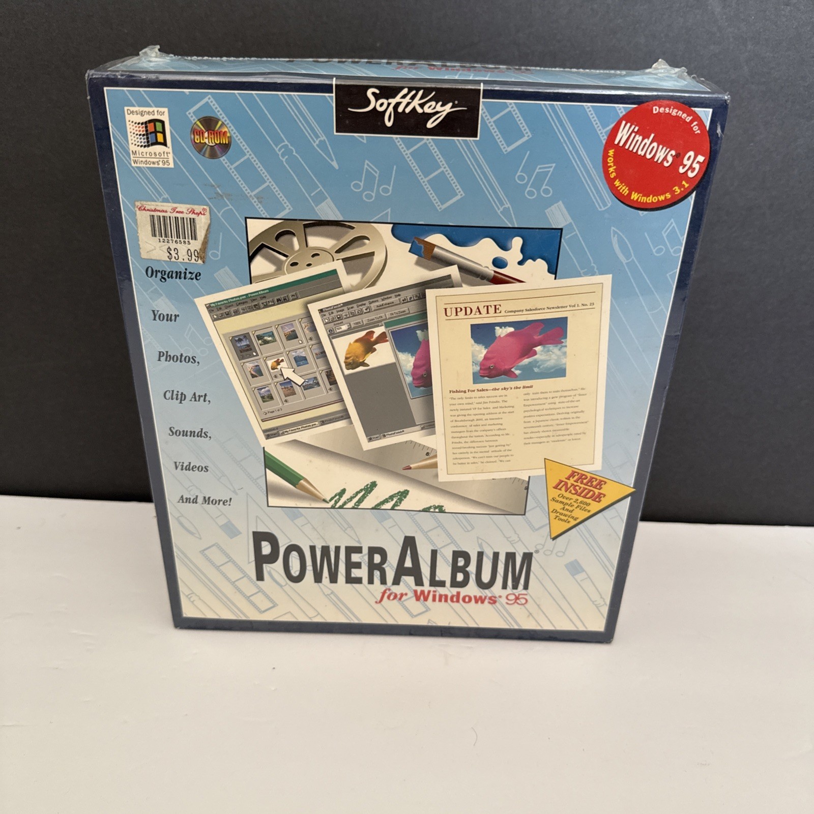 VTG. New & Sealed Windows 95 Power Album Big Box PC Software Softkey