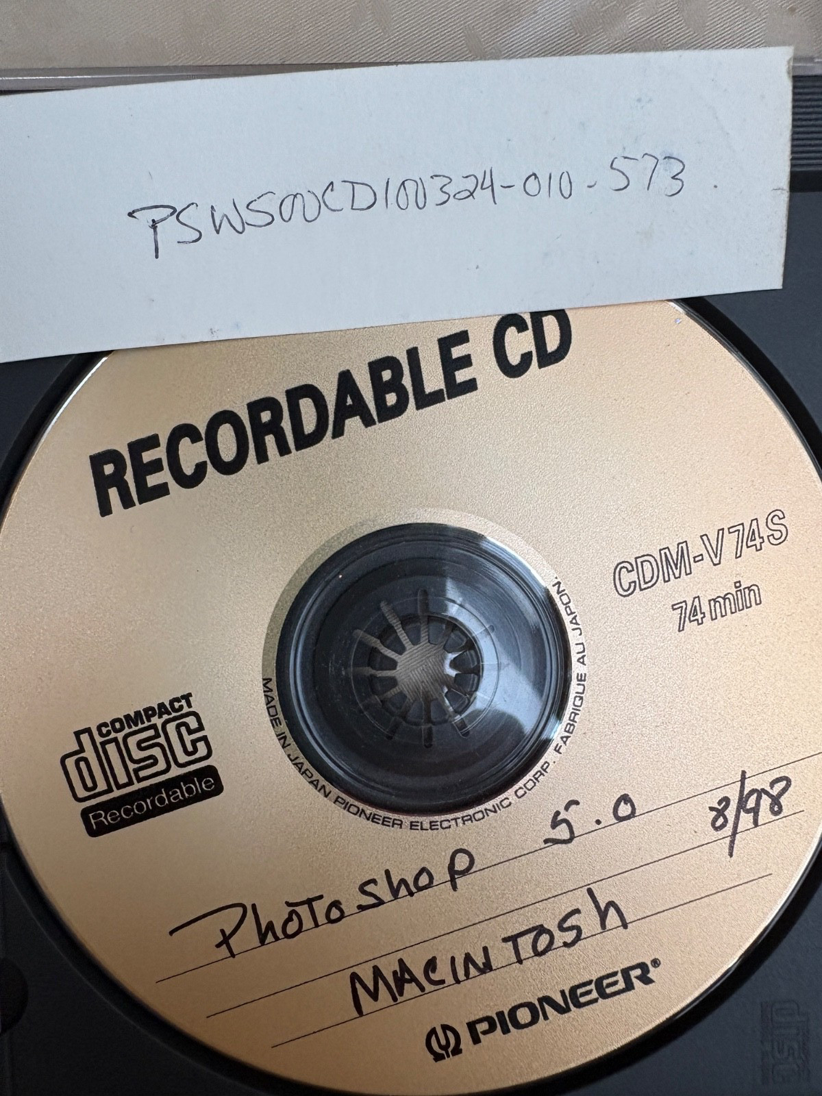 8/98 MACINTOSH PHOTOSHOP 5.0 CD-ROM