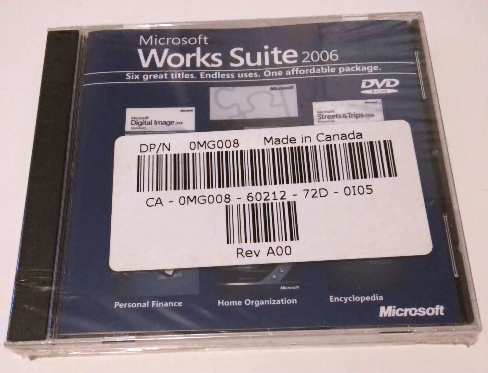 RARE NEW VINTAGE – MICROSOFT WORKS SUITE 2006 CD ROM DVD – FACTORY SEALED